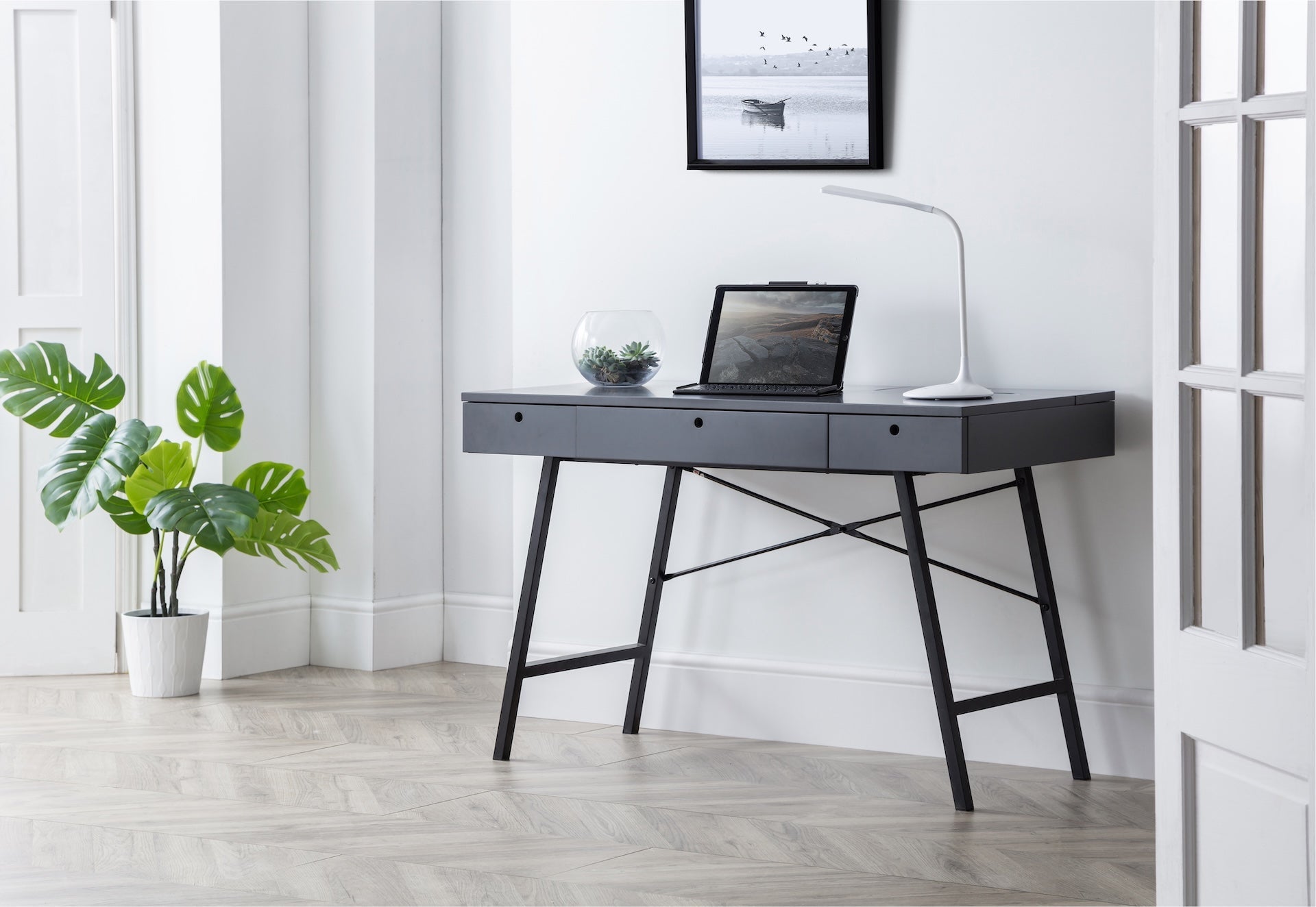Trianon Desk - Grey – Julian Bowen, view 2