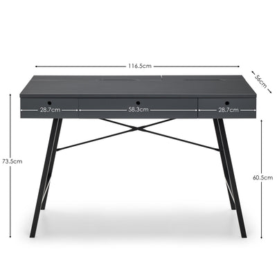 Trianon Desk - Grey – Julian Bowen, view 3