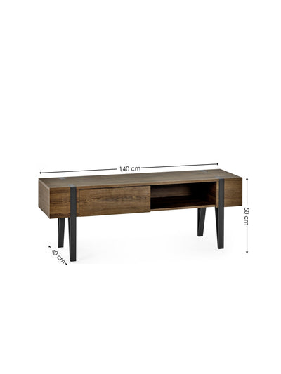 Troy TV Unit up to 65" – Rustic Wood Effect