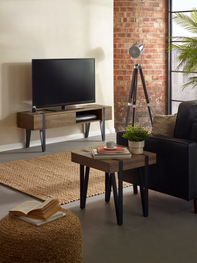 Troy TV Unit up to 65" – Rustic Wood Effect