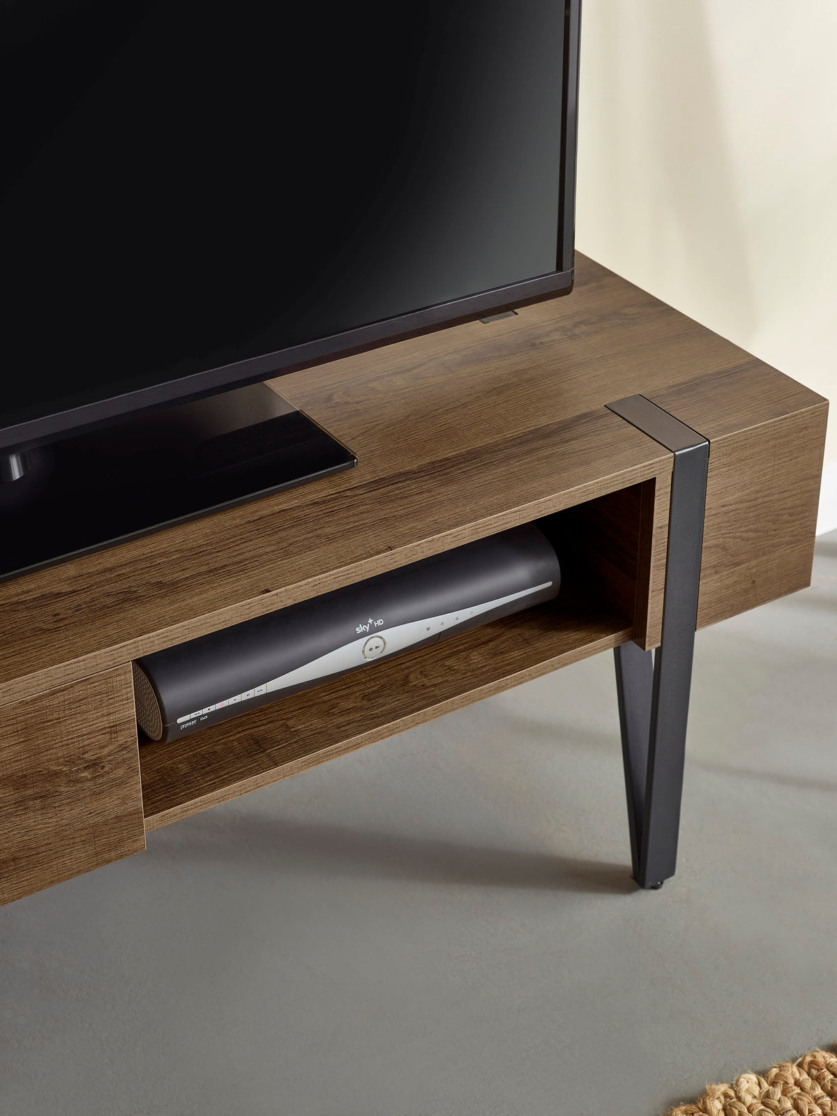 Troy TV Unit up to 65" – Rustic Wood Effect