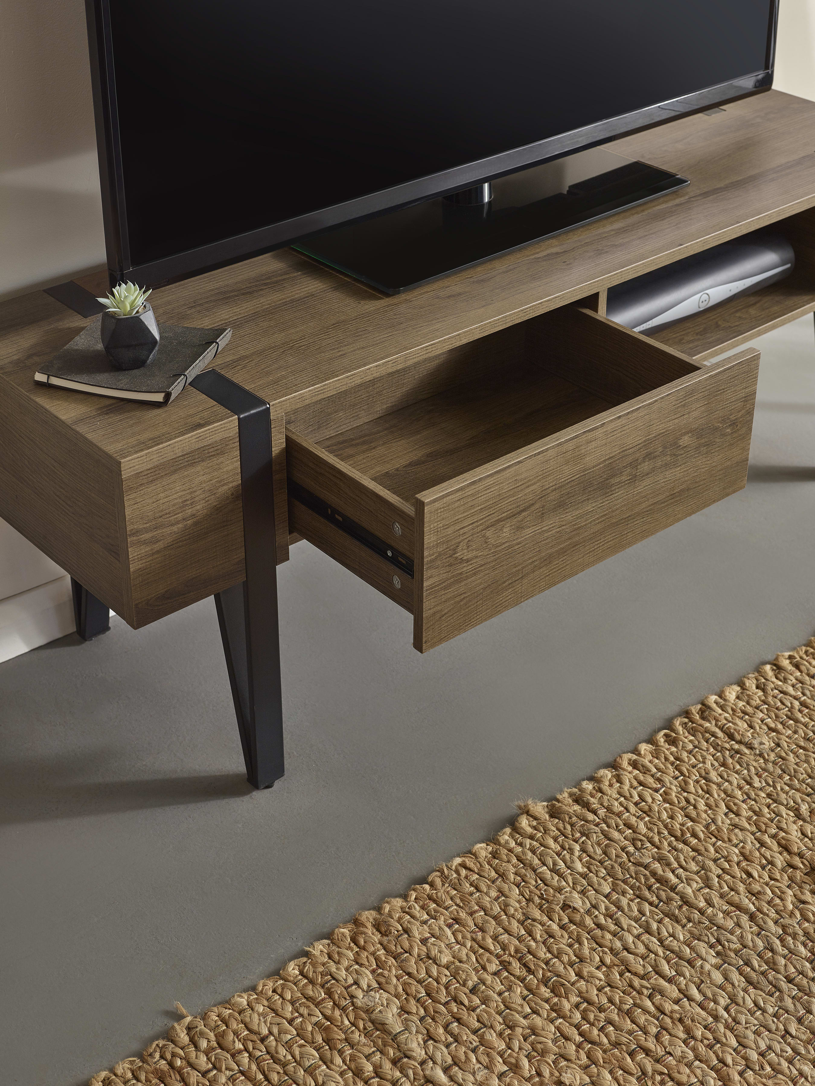 Troy TV Unit up to 65" – Rustic Wood Effect