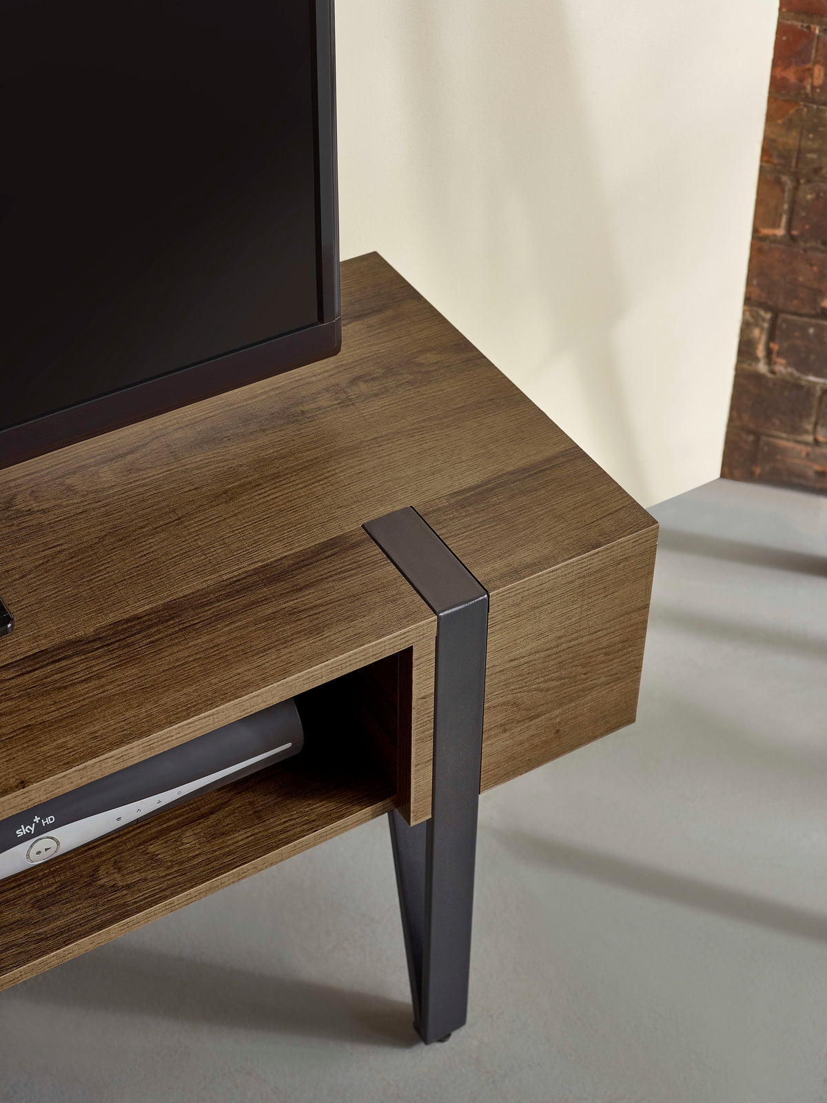Troy TV Unit up to 65" – Rustic Wood Effect