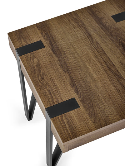 Troy 50cm Side Table – Rustic Wood Effect