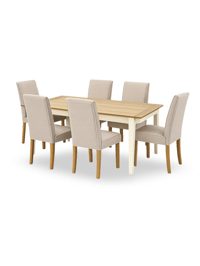 Valencia Upholstered Dining Chair (Set of 2) – Cream Chenille