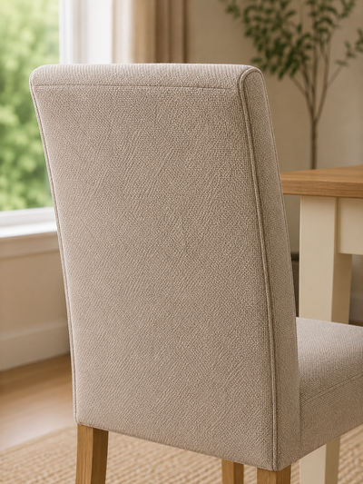 Valencia Upholstered Dining Chair (Set of 2) – Cream Chenille