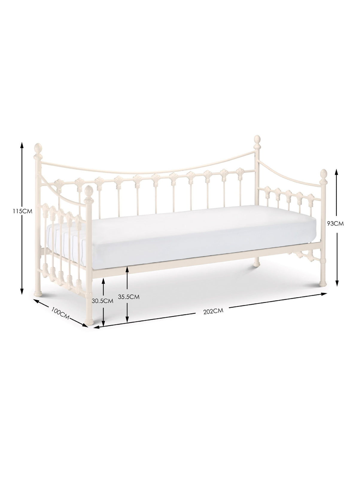 Versailles Daybed Only - Stone White