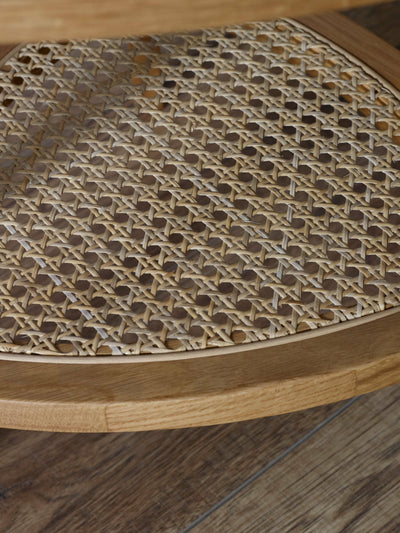 Vera Oak Triangular Side Table with Shelf