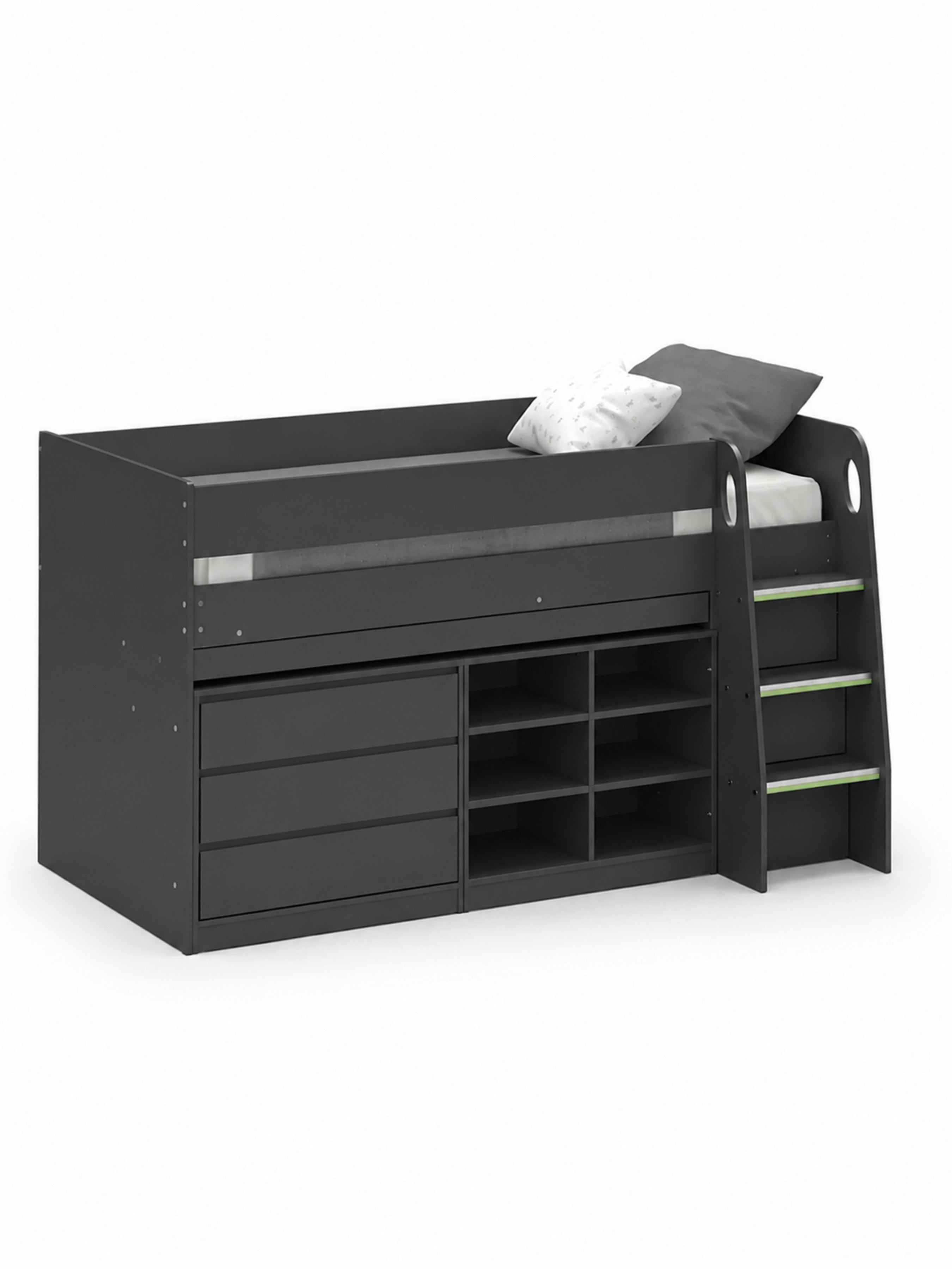 Vespa Mid Sleeper Bed with Desk – Anthracite