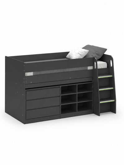 Vespa Mid Sleeper Bed with Desk – Anthracite