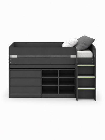 Vespa Mid Sleeper Bed with Desk – Anthracite