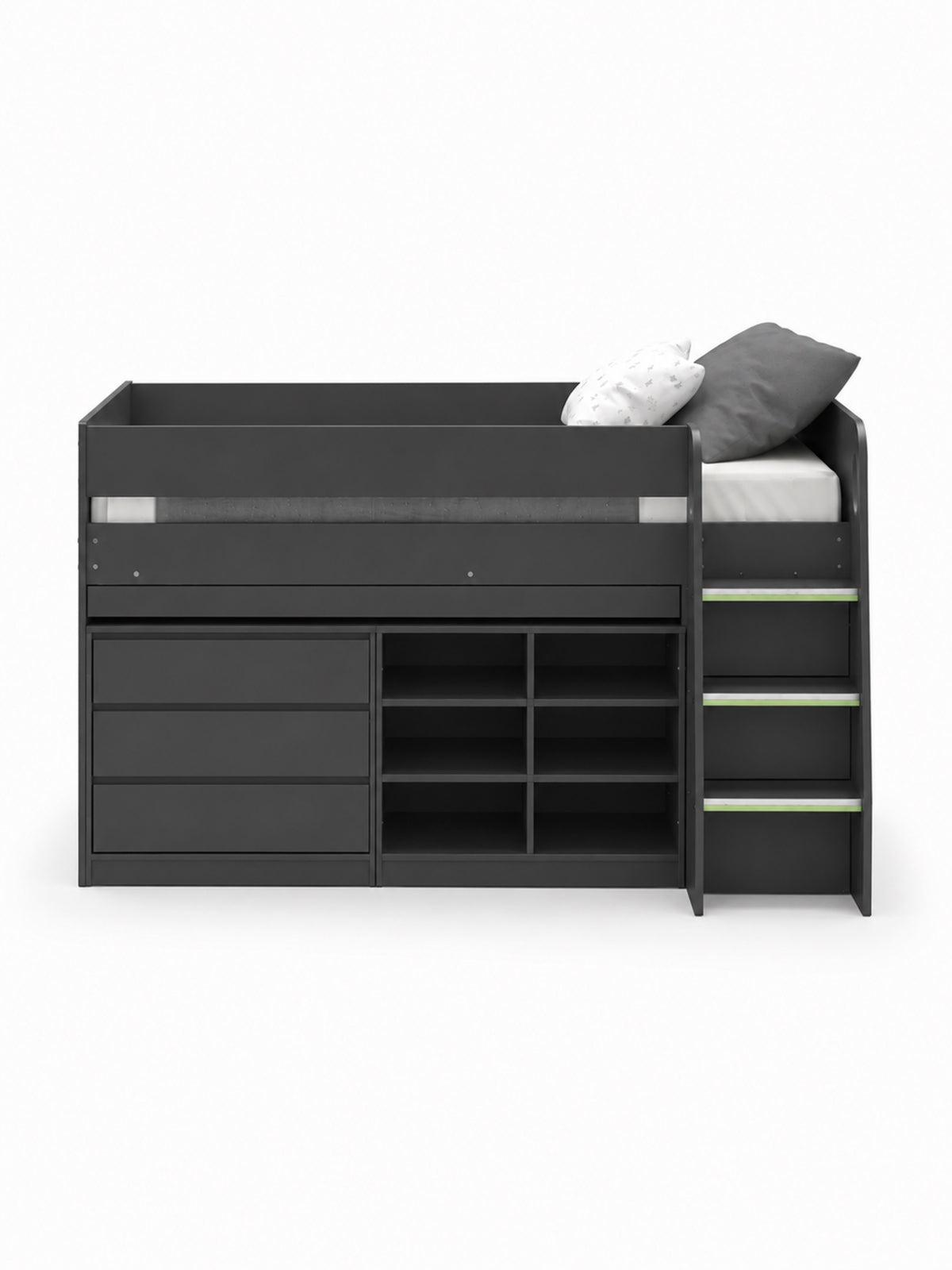 Vespa Mid Sleeper Bed with Desk – Anthracite