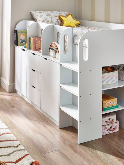 Vision Mid Sleeper Bed – White