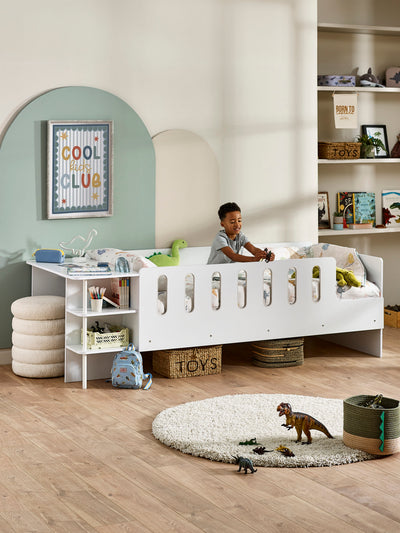 Vision Low Sleeper With Desk – White