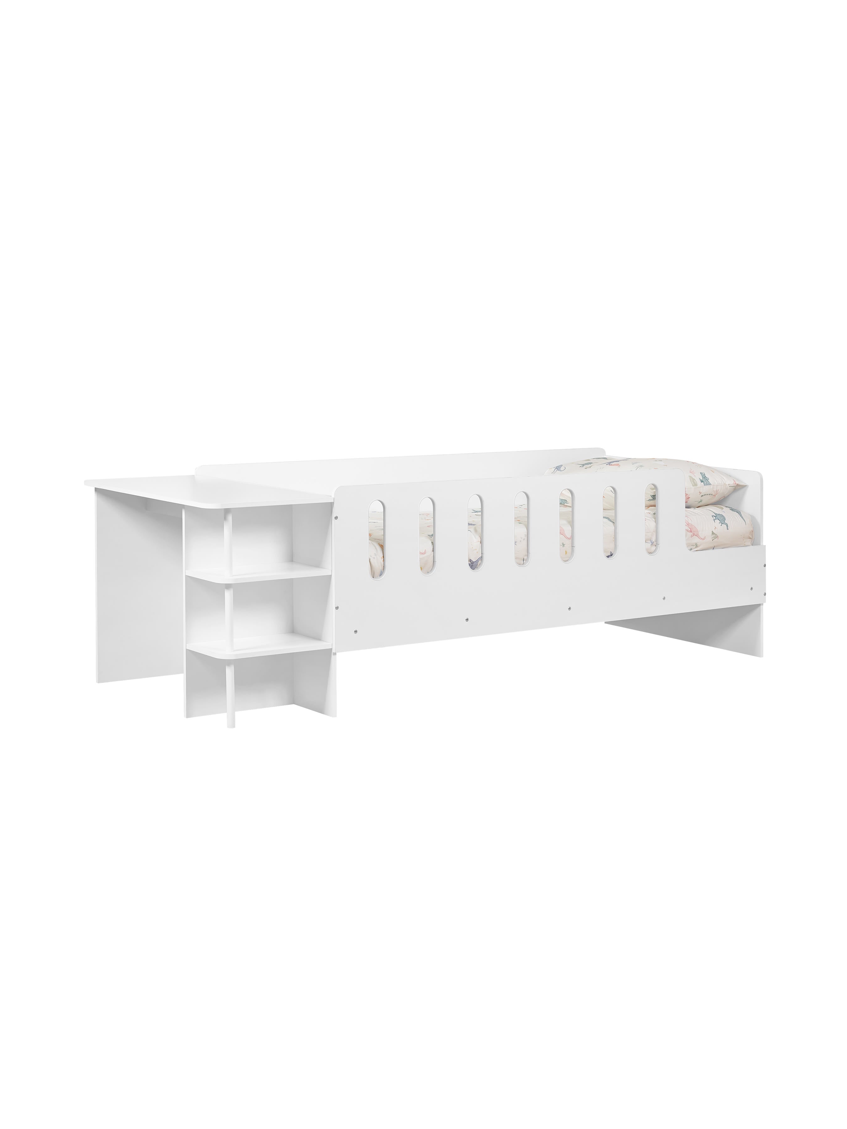 Vision Low Sleeper With Desk – White