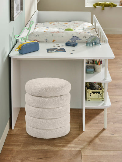 Vision Low Sleeper With Desk – White