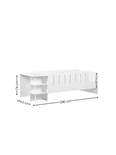 Vision Low Sleeper With Desk – White