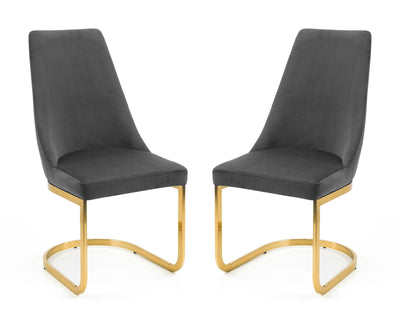 Vittoria Cantilever Dining Chairs - Grey (Set Of 2) – Julian Bowen