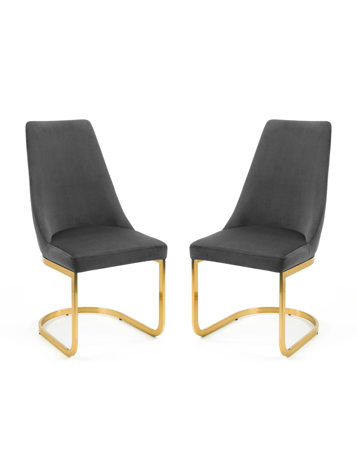 Vittoria Cantilever Dining Chairs - Grey (Set Of 2)