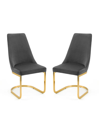 Vittoria Cantilever Dining Chairs - Grey (Set Of 2)