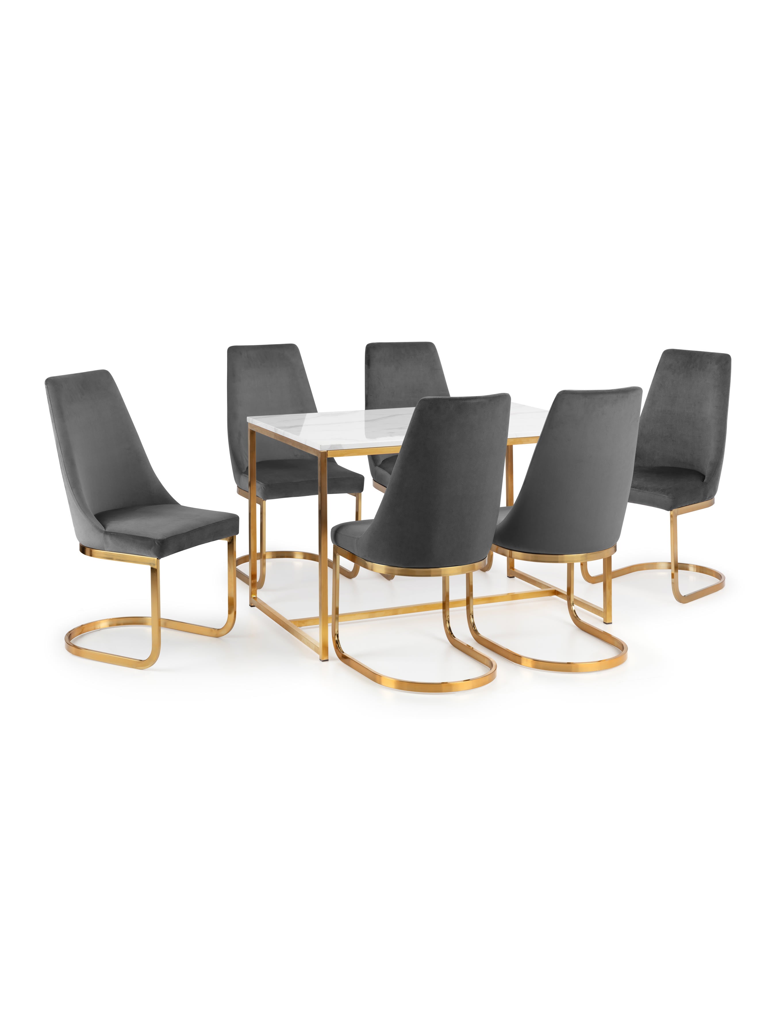 Vittoria Cantilever Dining Chairs - Grey (Set Of 2)