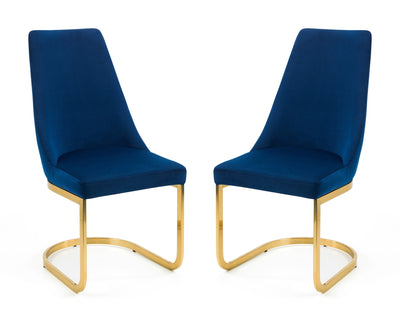 Vittoria Cantilever Dining Chairs - (Blue Set Of 2) – Julian Bowen