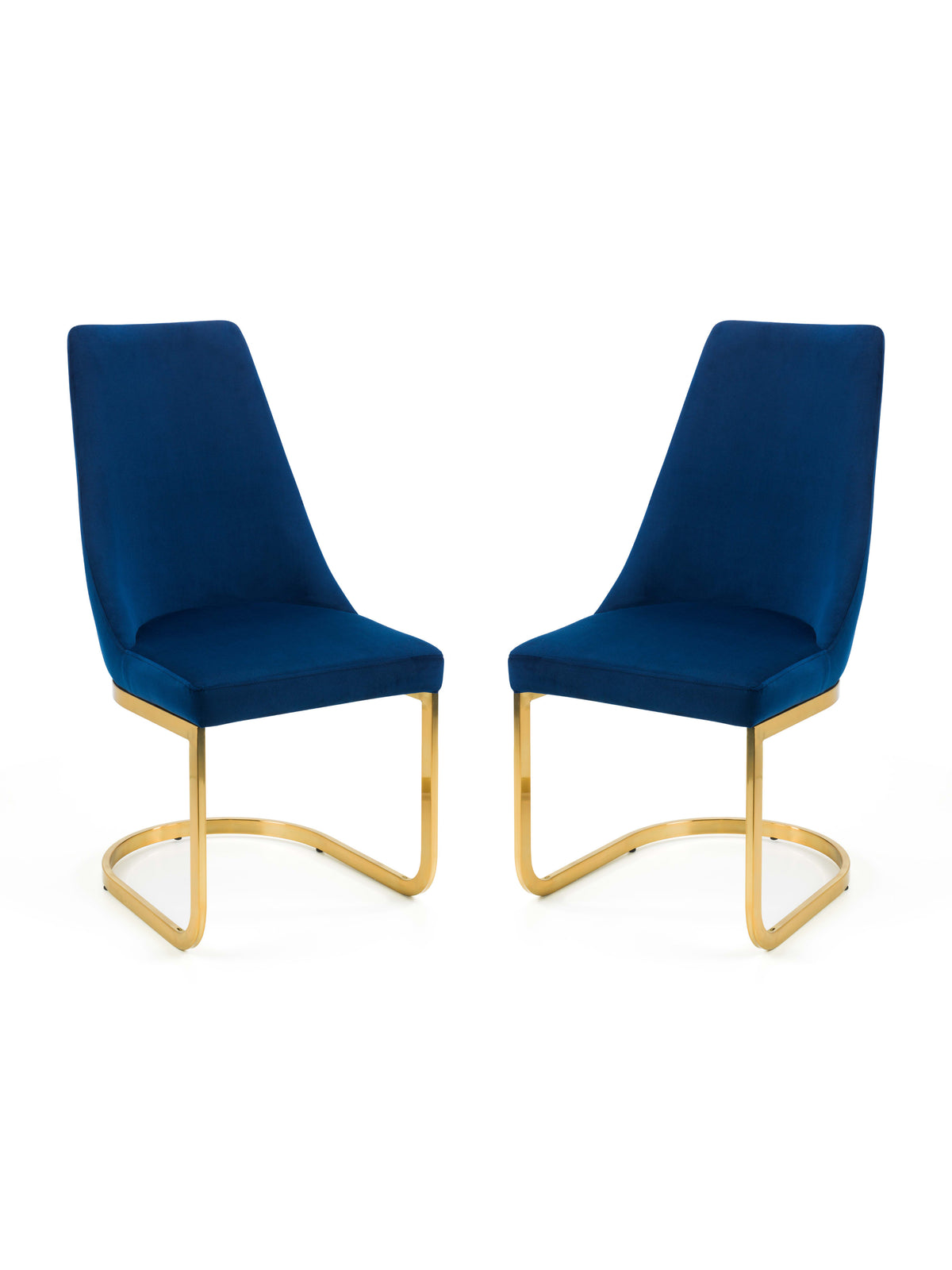Vittoria Cantilever Dining Chairs - (Blue Set Of 2)
