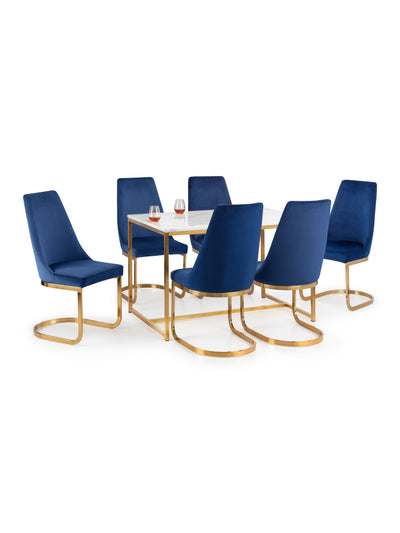 Vittoria Cantilever Dining Chairs - (Blue Set Of 2)