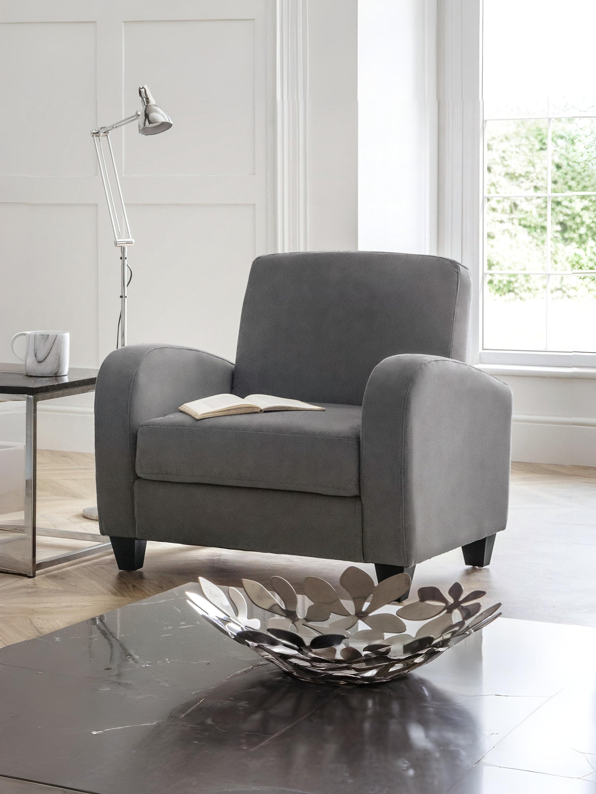 Vivo Armchair - Dusk Grey Chenille