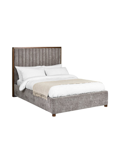 Whitmore Grey Chenille Upholstered Bed