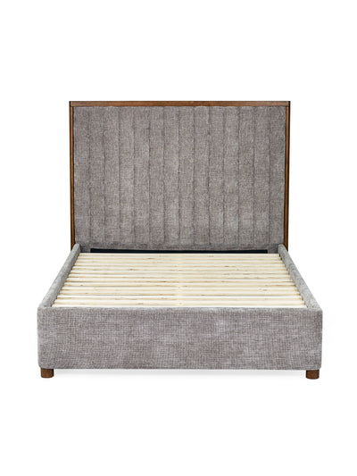 Whitmore Grey Chenille Upholstered Bed