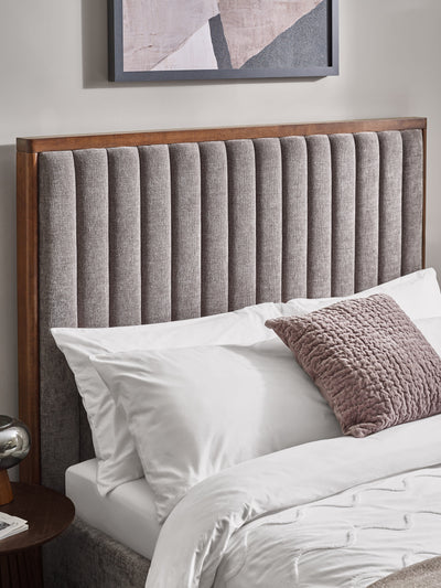Whitmore Grey Chenille Upholstered Bed