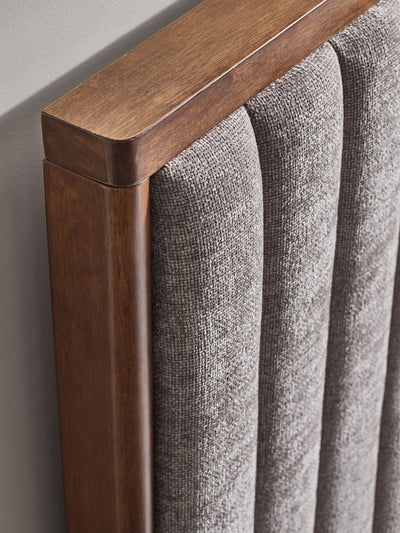 Whitmore Grey Chenille Upholstered Bed