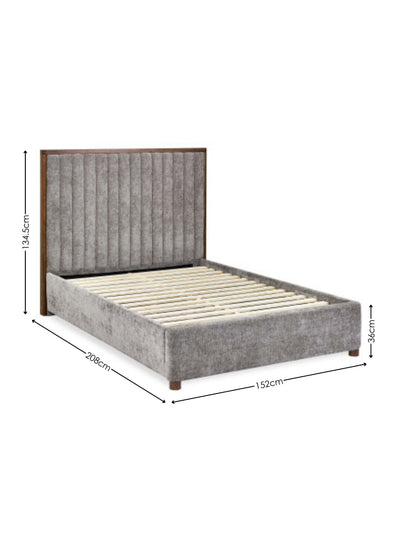 Whitmore Grey Chenille Upholstered Bed