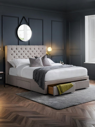 Wilton 4 Drawer Bed - Grey Linen