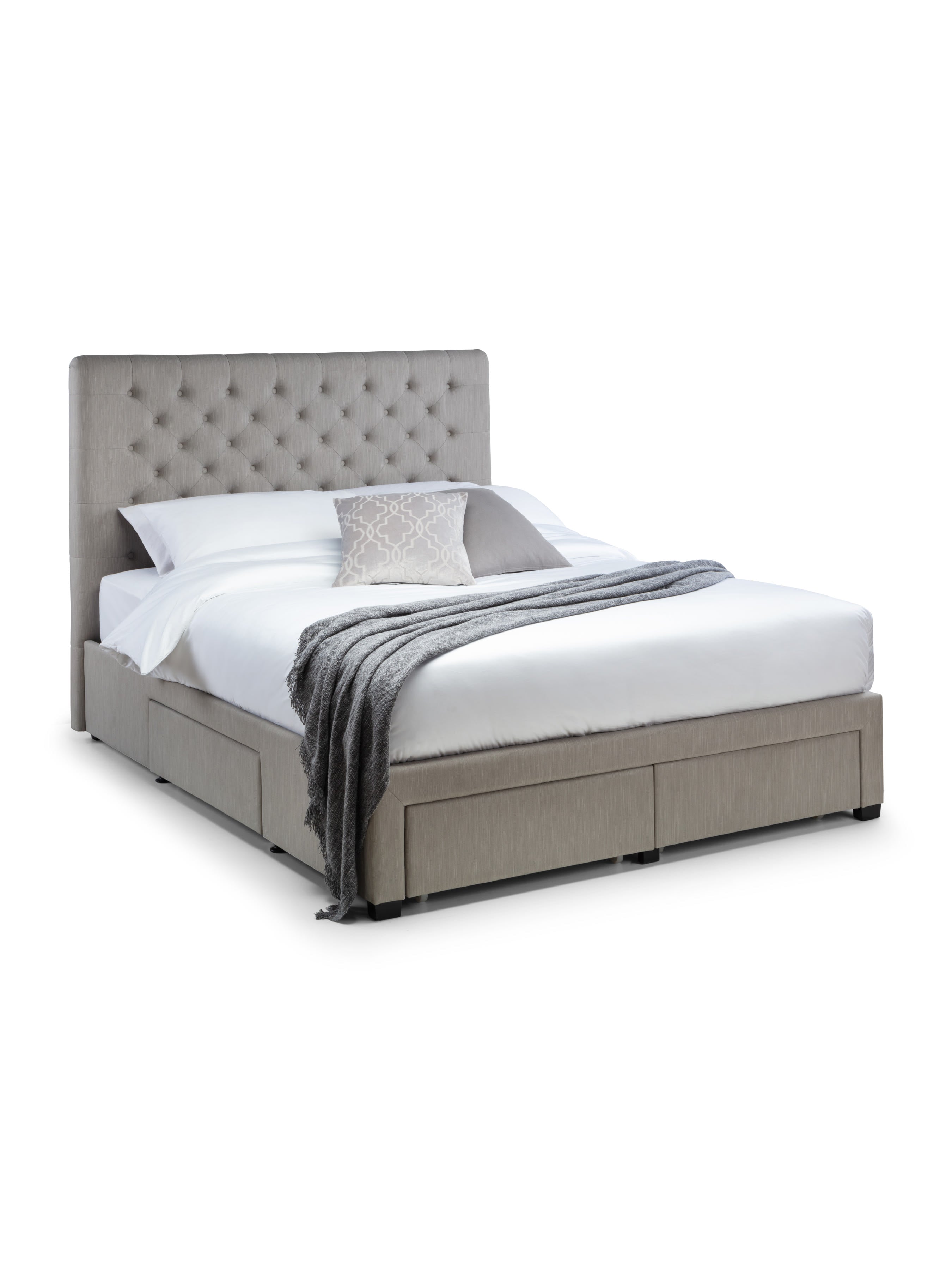 Wilton 4 Drawer Bed - Grey Linen