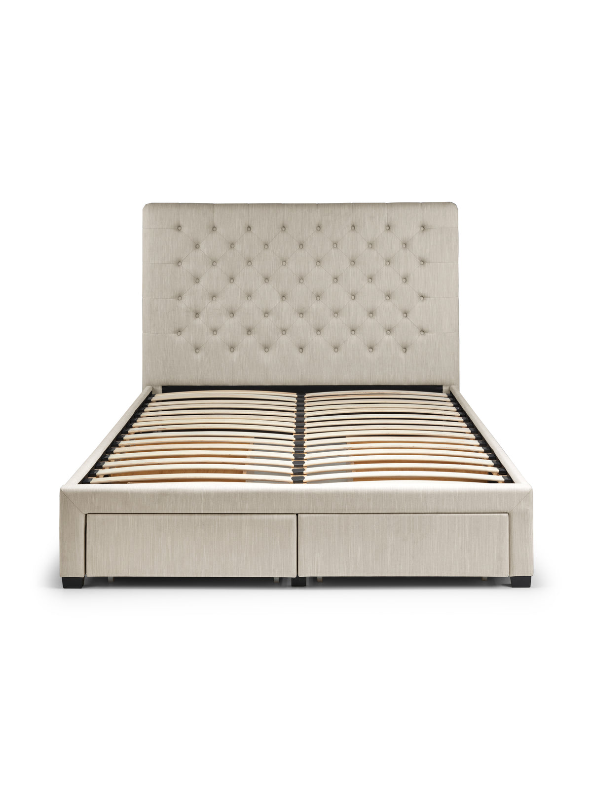 Wilton 4 Drawer Bed – Oatmeal Beige Linen – Oatmeal Linen