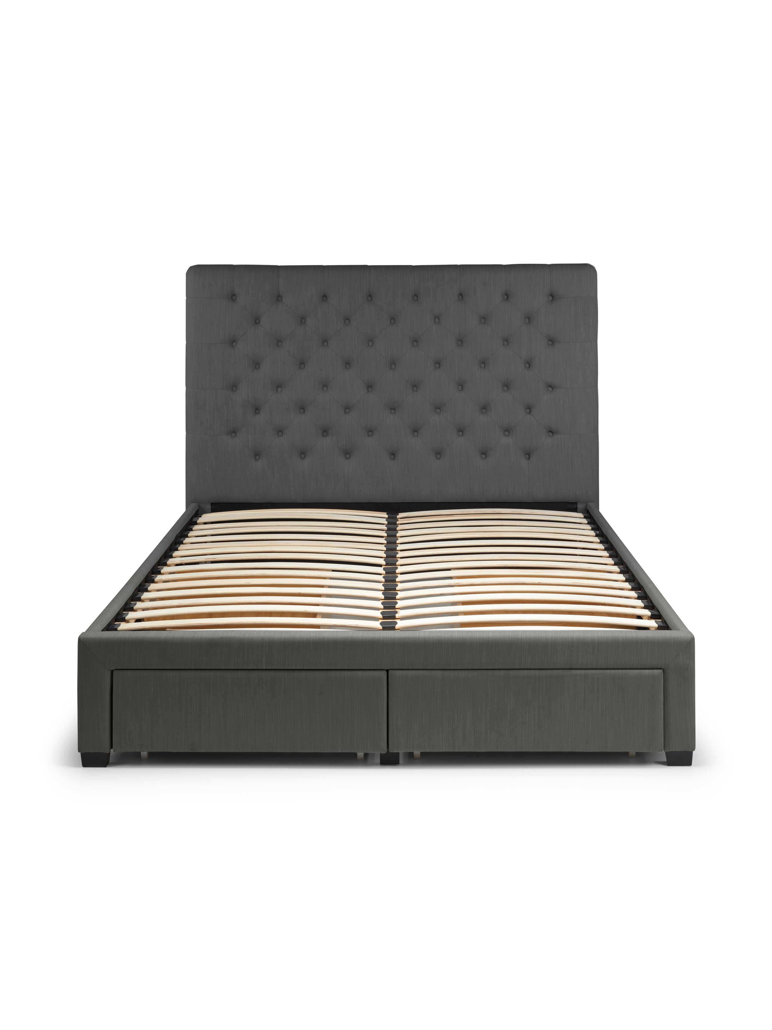 Wilton 4 Drawer Bed – Dark Grey Linen