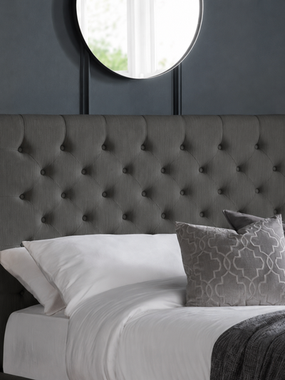 Wilton 4 Drawer Bed – Dark Grey Linen