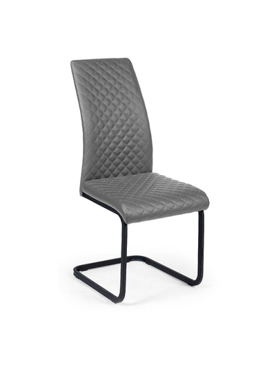 Xavier Grey Upholstered Cantilever Dining Chairs (Set of 4)