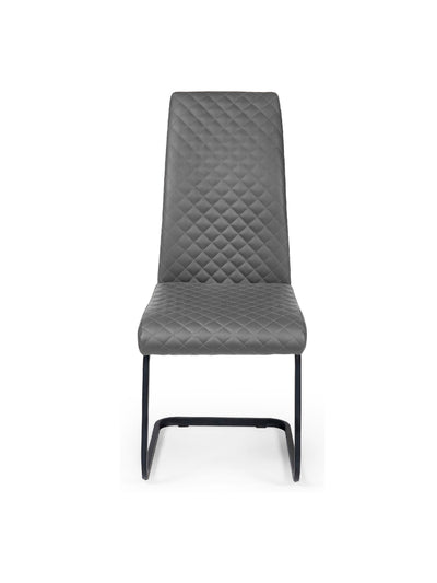 Xavier Grey Upholstered Cantilever Dining Chairs (Set of 4)