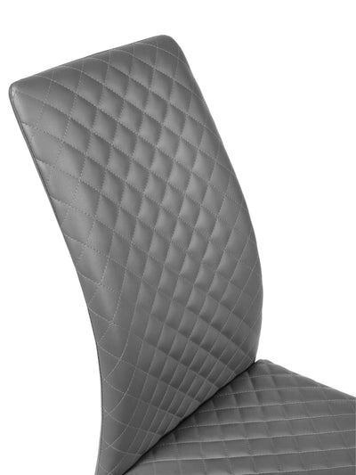 Xavier Grey Upholstered Cantilever Dining Chairs (Set of 4)