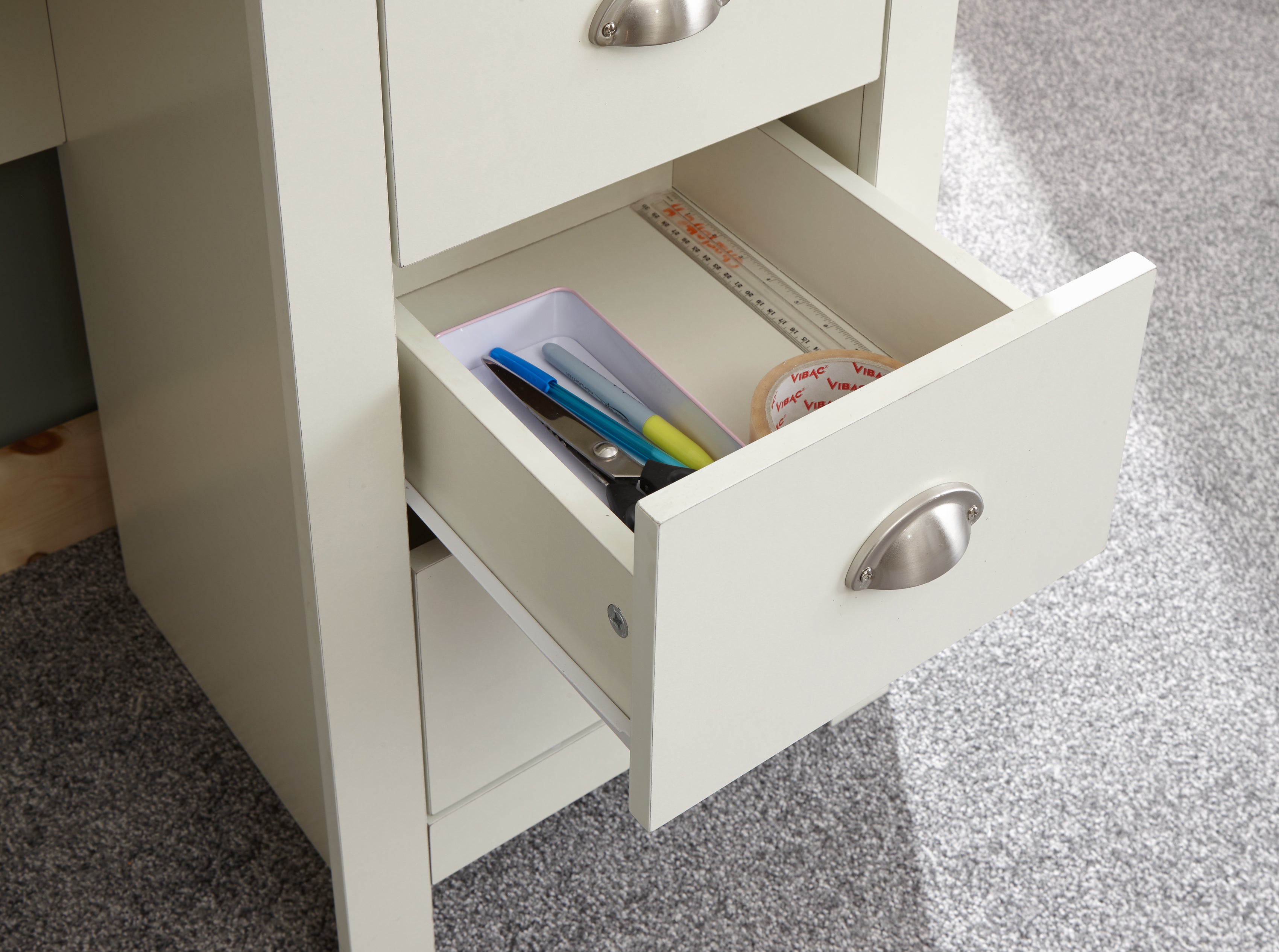 Lancaster Study Desk Cream – GFW, view 6