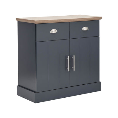 Kendal Compact Sideboard – Slate Blue & Oak