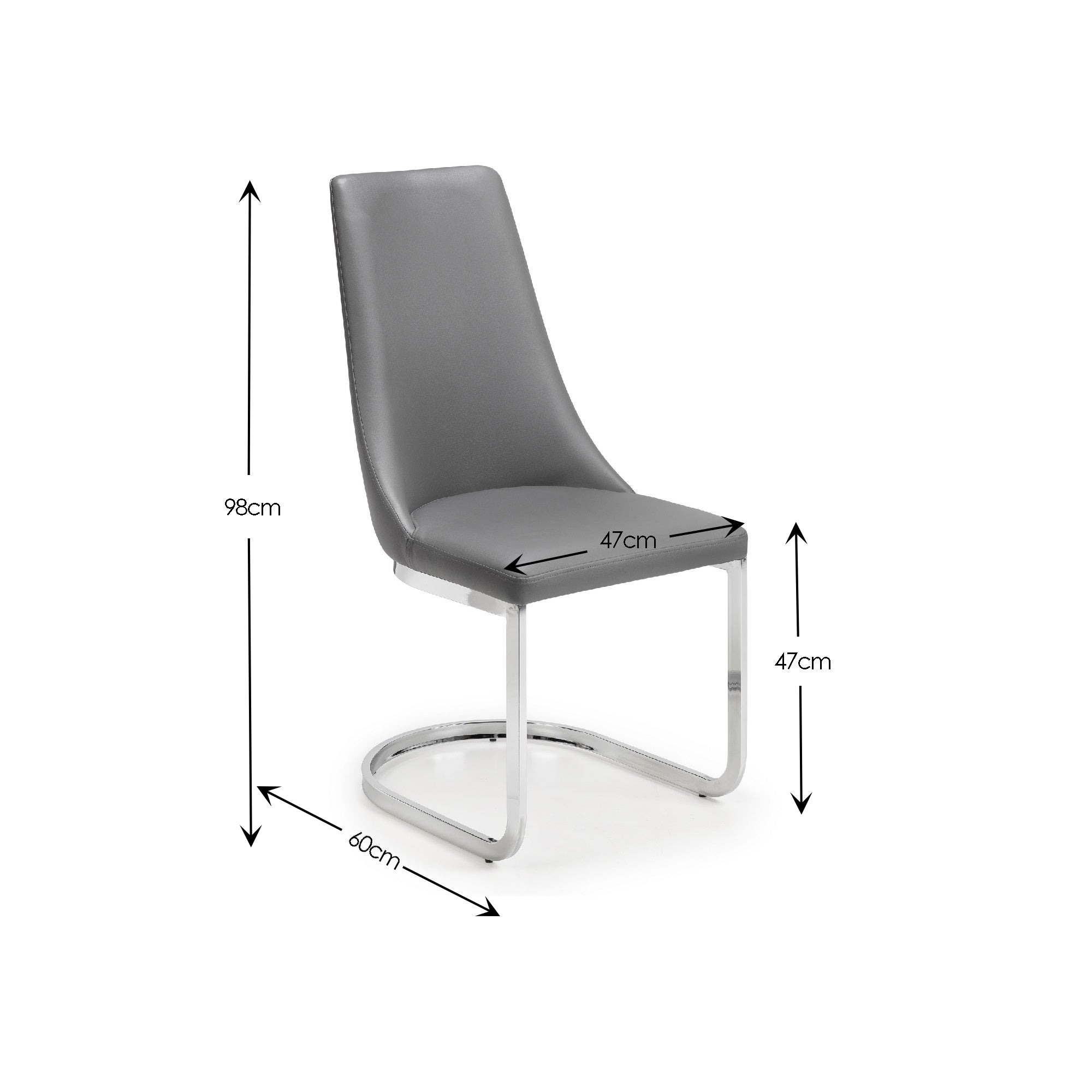 Como Grey High Gloss Table and 4 Como Chairs