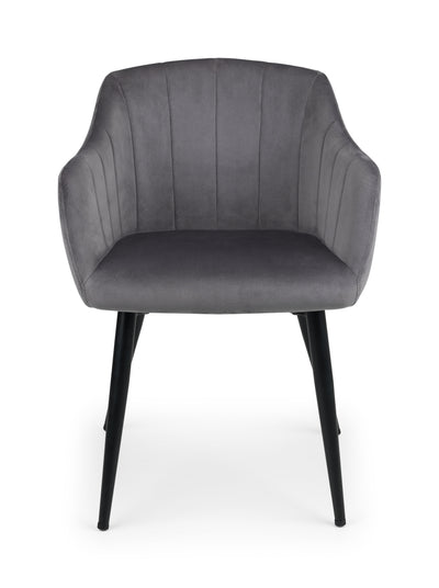 Berwick Round Table and 4 Grey Hobart Chairs