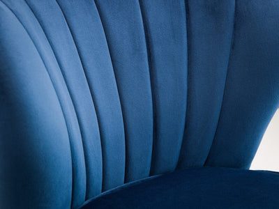 Julian Bowen Accent Chair Coco Velvet Accent Chair - Blue Bed Kings