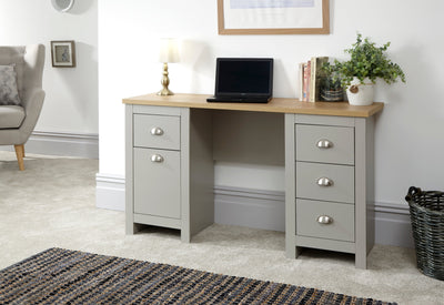 Lancaster Study Desk Grey – GFW, view 2