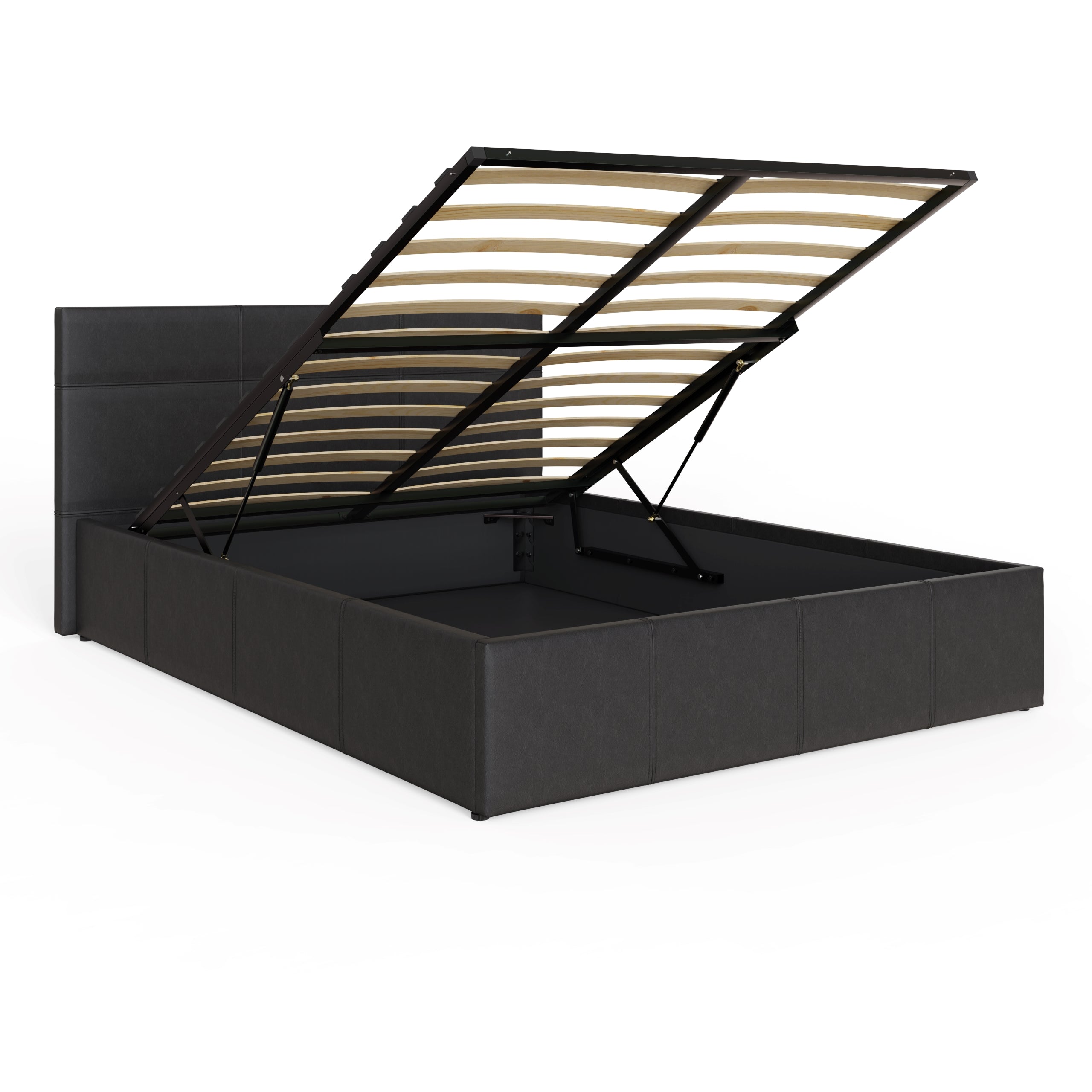 End Lift Ottoman Bed Black – GFW, view 6