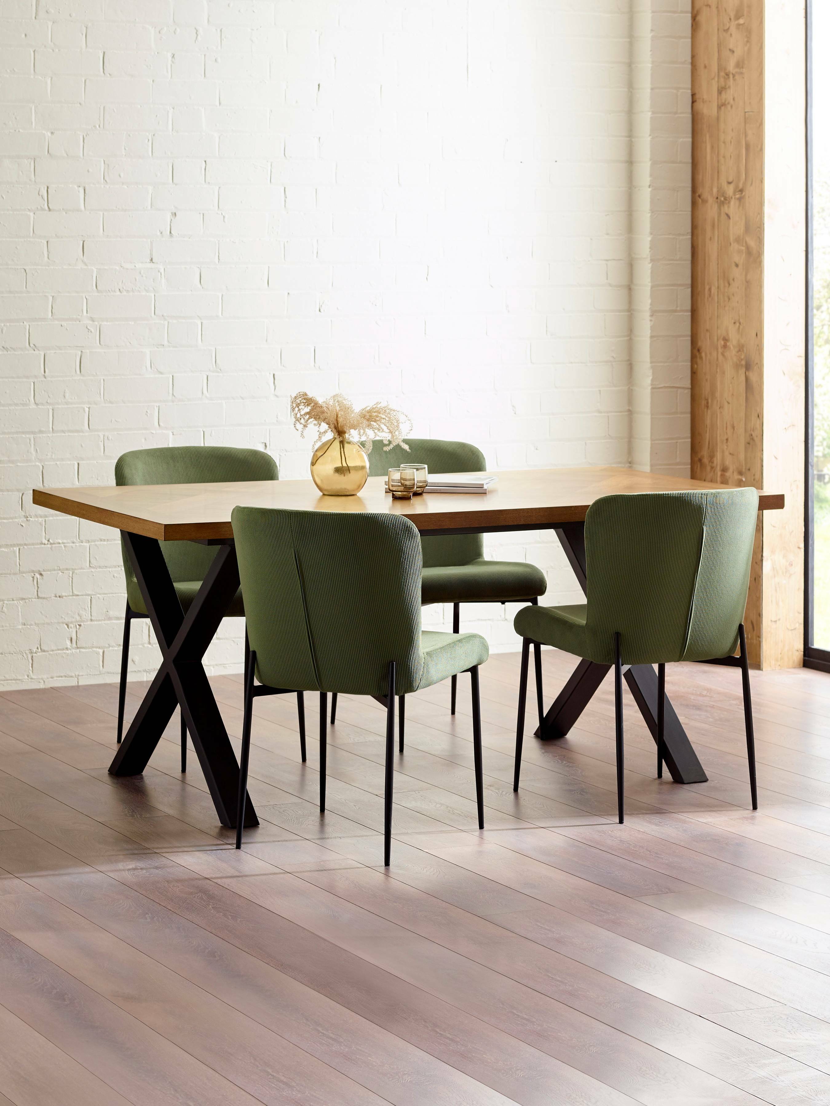 Leonie Dining Chairs - Green (Set of 2) – Julian Bowen, view 2